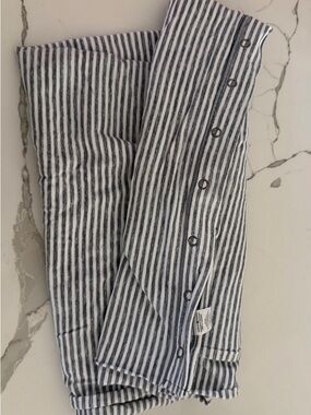 lululemon athletica Black and White Striped Scarf Wrap